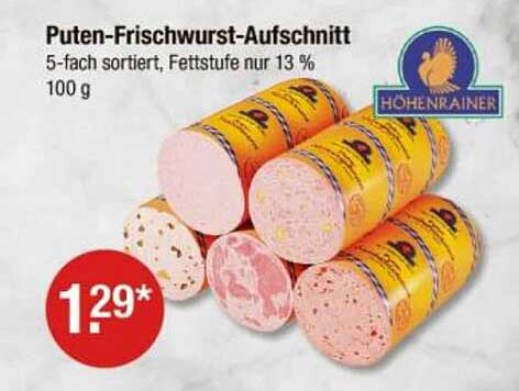 Puten-Frischwurst-Ausschitt