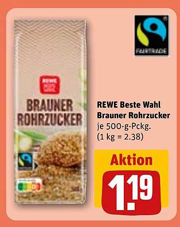 REWE Beste Wahl Brauner Rohrzucker