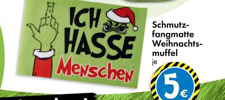 Schmutzfangmatte Weihnachtsmuffel