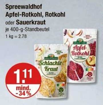 Spreewaldhof Apfel-Rotkohl, Rotkohl oder Sauerkraut