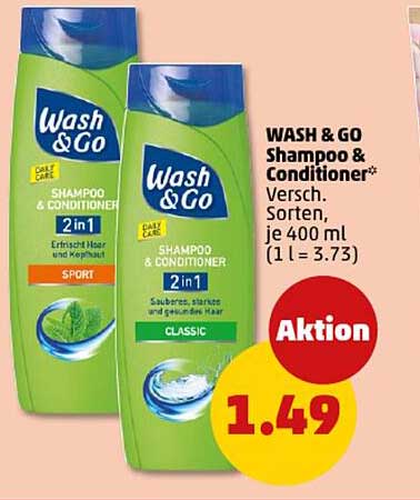 WASH & GO Shampoo & Conditioner 2in1