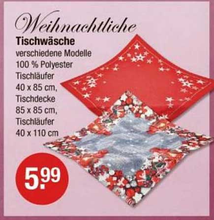 Weihnachtliche Tischwäsche