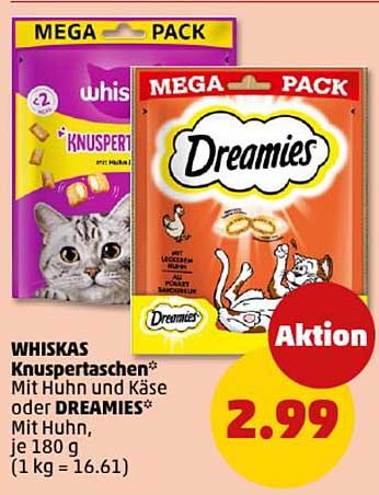 WHISKAS Knuspertaschen* oder DREAMIES*