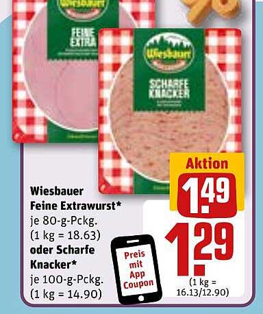 Wiesbauer Feine Extrawurst* oder Scharfe Knacker*