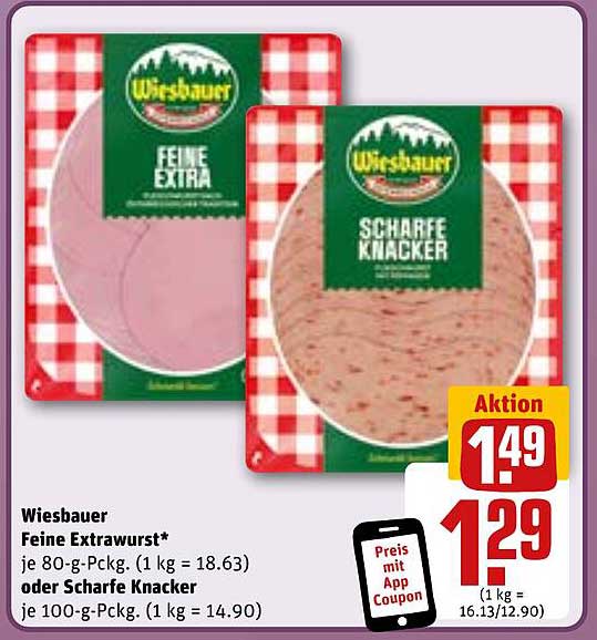 Wiesbauer Feine Extrawurst oder Scharfe Knacker