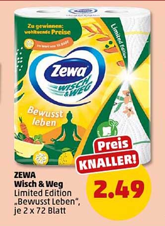 ZEWA Wisch & Weg Limited Edition „Bewusst Leben“