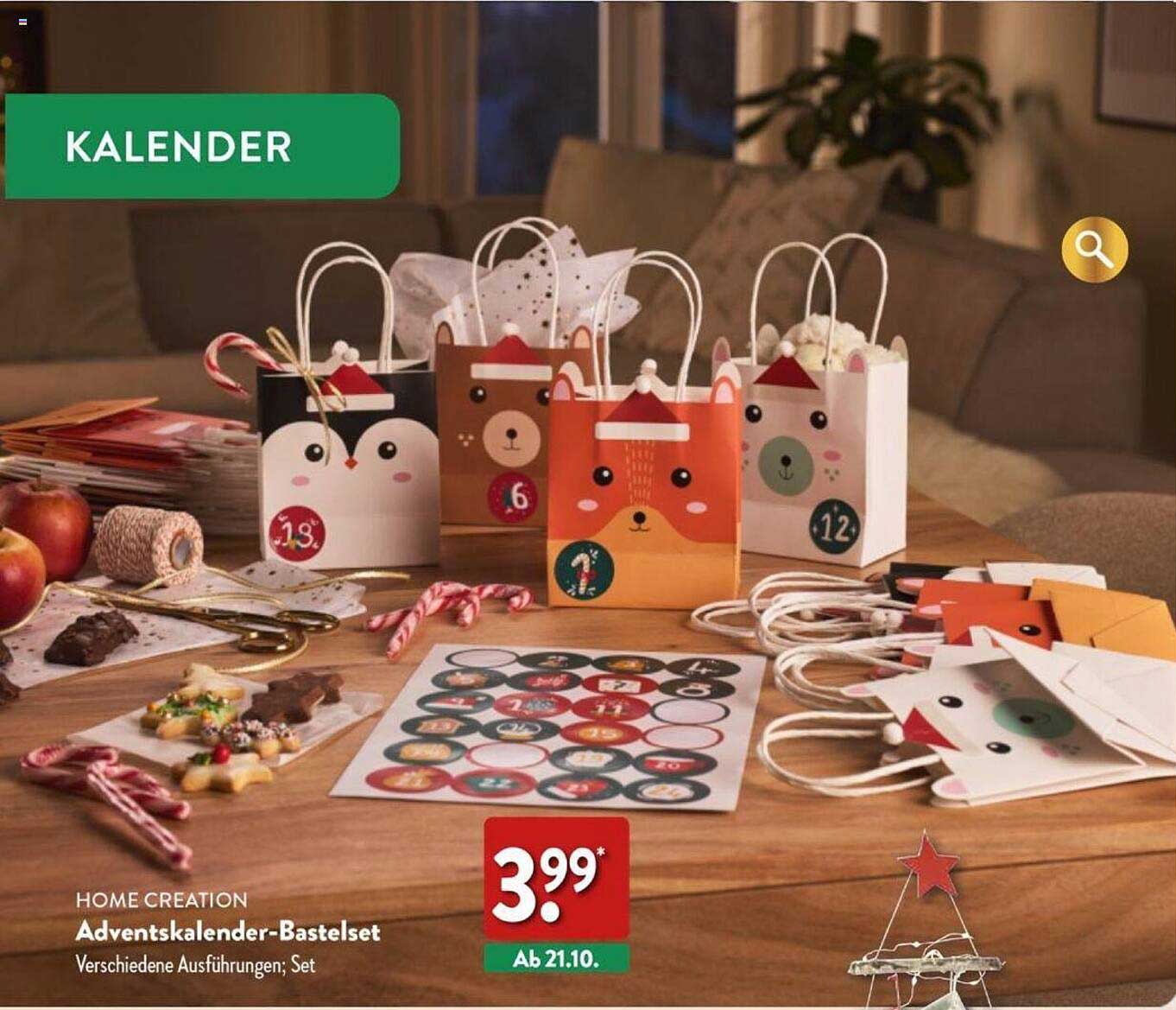 Adventskalender-Bastelset