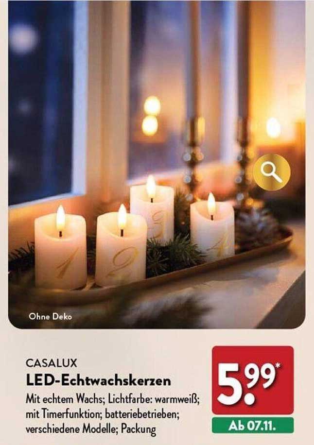 CASALUX LED-Echtwachskerzen