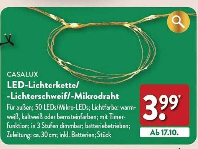 CASALUX LED-Lichterkette/-Lichtschweif/-Mikrodraht