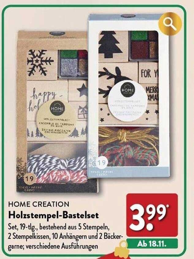 HOME CREATION Holzstempel-Bastelset