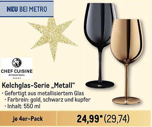 Kelchglas-Serie „Metall“