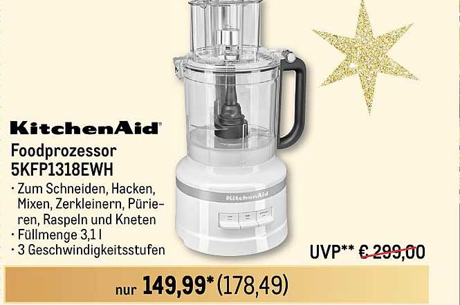 KitchenAid Foodprocessor 5KFP1318EWH