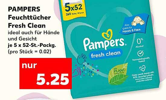 PAMPERS Feuchttücher Fresh Clean