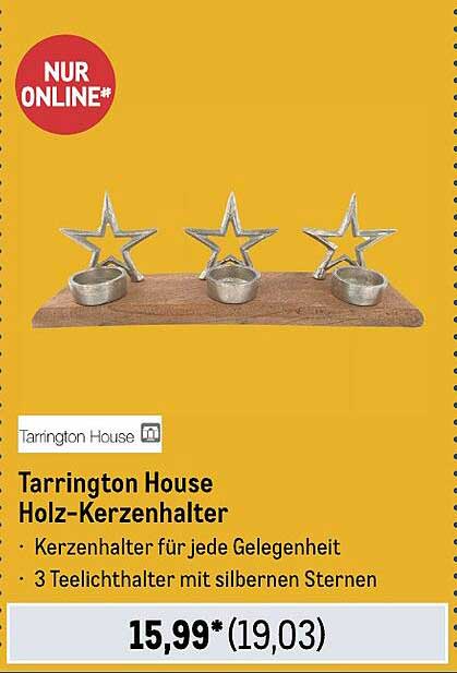 Tarrington House Holz-Kerzenhalter