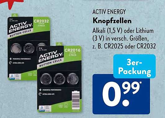 ACTIV ENERGY Knopfzellen