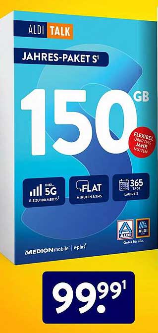 ALDI TALK JAHRES-PAKET S1 150 GB