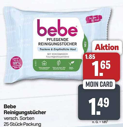 bebe Pflegende Reinigungstücher