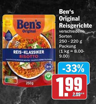 Ben‘s Original Reisgerichte