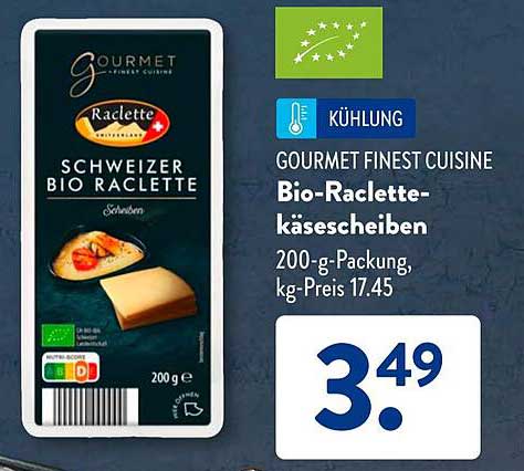 Bio-Raclette-käsescheiben