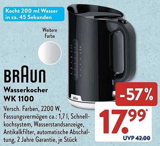 BRAUN Wasserkocher WK 1100