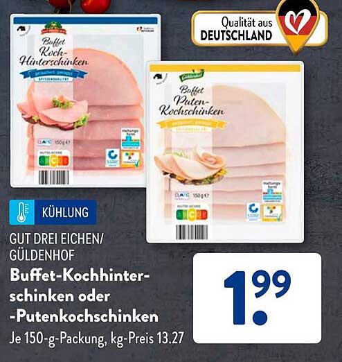 Buffet-Kochschinken oder -Putenkochschinken