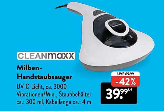 CLEANmaxx Milben-Handstaubsauger