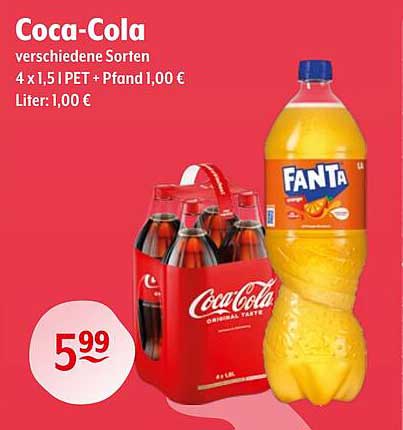 Coca-Cola verschiedene Sorten