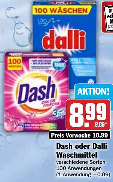 Dash oder Dalli Waschmittel