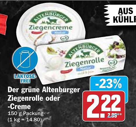 Der grüne Altenburger Ziegenrolle oder -Creme