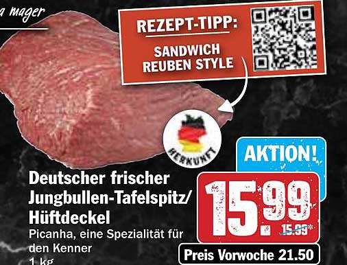 Deutscher frischer Jungbullen-Tafelf Spitz/ Hüftdeckel