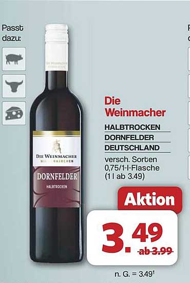 Die Weinmacher HALBTROCKEN DORNFELDER DEUTSCHLAND