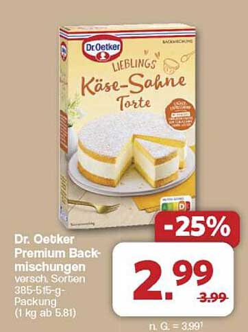 Dr. Oetker Lieblings Käse-Sahne Torte