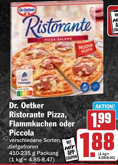 Dr. Oetker Ristorante Pizza, Flammkuchen oder Piccola