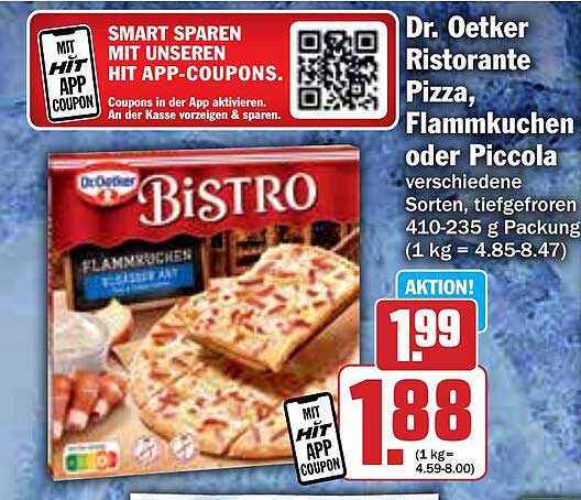 Dr. Oetker Ristorante Pizza, Flammkuchen oder Piccola