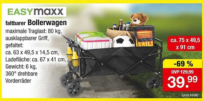 EASYmaxx faltbarer Bollerwagen