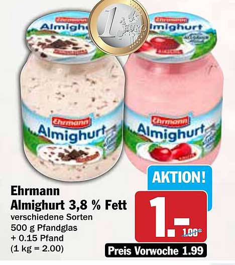 Ehrmann Almighurt 3,8 % Fett