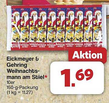 Eickmeyer & Gehring Weihnachtsmann am Stiel 10er