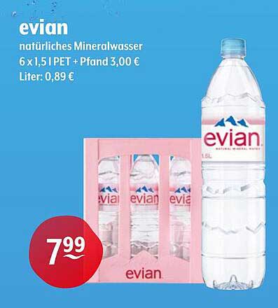 evian natürliches Mineralwasser