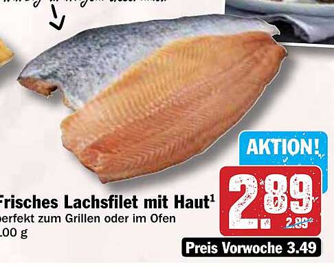 Frisches Lachsfilet mit Haut