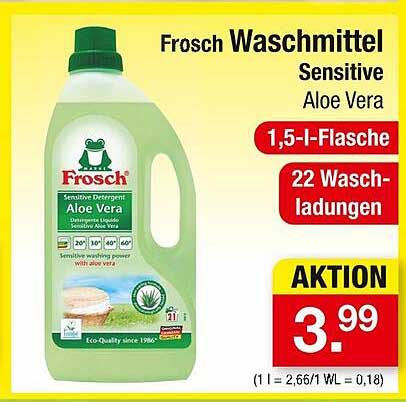 Frosch Waschmittel Sensitive Aloe Vera