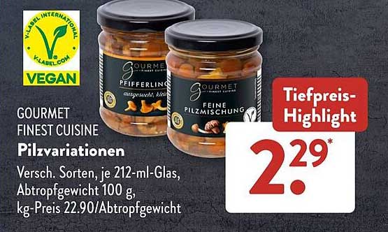 GOURMET FINEST CUISINE Pilzvariationen