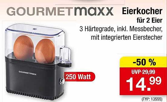 GOURMETmaxx Eierkocher für 2 Eier