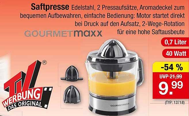 GOURMETmaxx Saftpresse