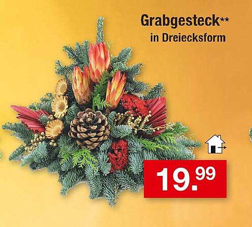 Grabgesteck** in Dreiecksform