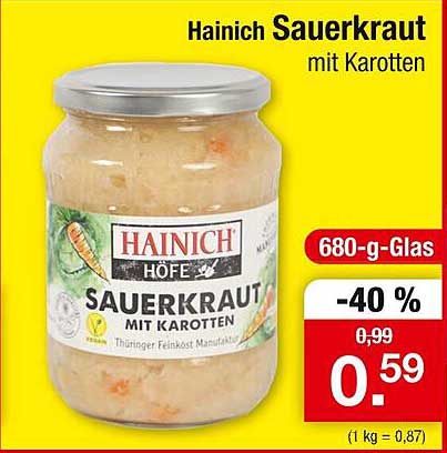 Hainich Sauerkraut mit Karotten