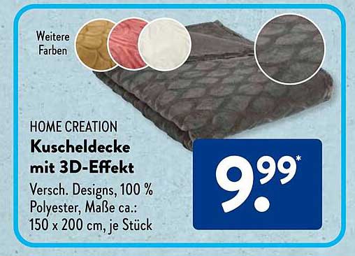 HOME CREATION Kuscheldecke mit 3D-Effekt