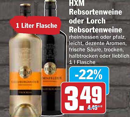 HXM Rebsortenweine oder Lorch Rebsortenweine