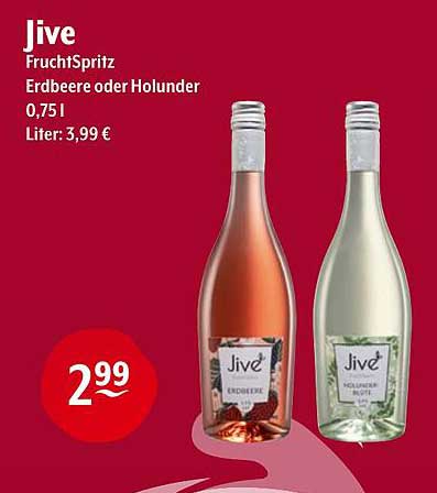 Jive FruchtSpritz Erdbeere oder Holunder