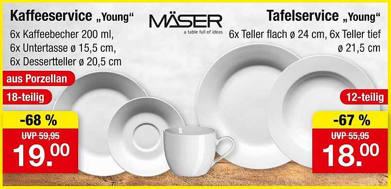 Kaffeeservice „Young“  
Tafelservice „Young“  