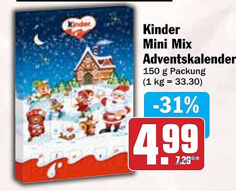 Kinder Mini Mix Adventskalender